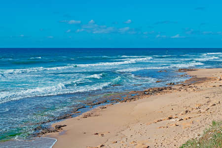 castelsardo coastline on a windy dayの写真素材