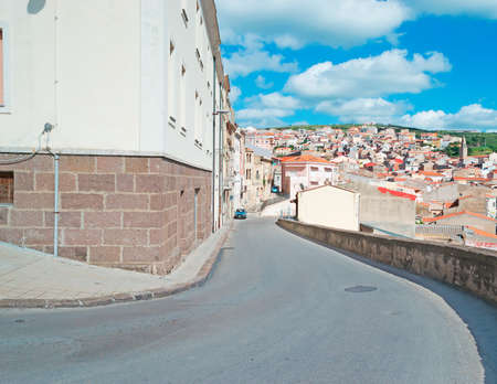 detail of a street in Sennori, Sardiniaの写真素材