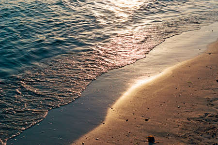 detail of a Sardinia foreshore at duskの写真素材