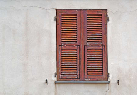 close up of an old wooden windowの写真素材