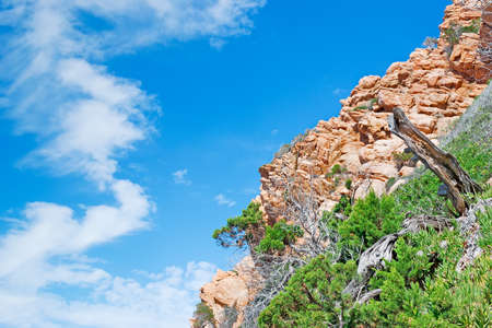 Gallura hill on a cloudy dayの写真素材