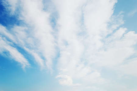 white clouds in the skyの写真素材
