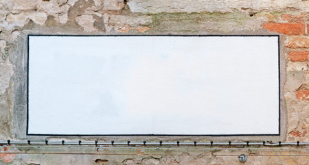 empty sign in an old wall