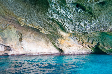 blue water in a Gulf of Orosei cave
