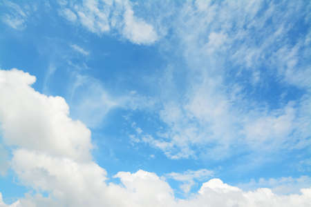 soft clouds in the blue skyの写真素材