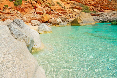 cala biriola rocks on a clear dayの写真素材
