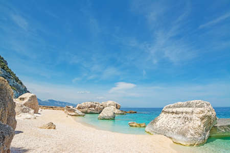 Cala Mariolu on a clear day, Sardiniaの写真素材