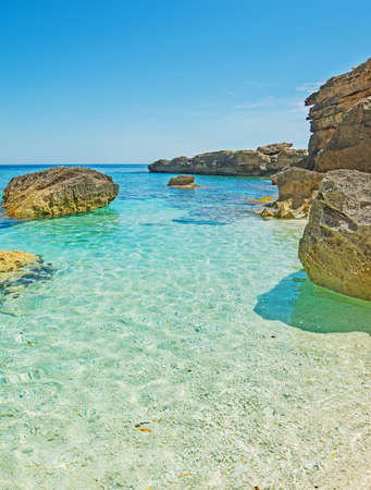 Cala Biriola on a clear day, Sardiniaの写真素材