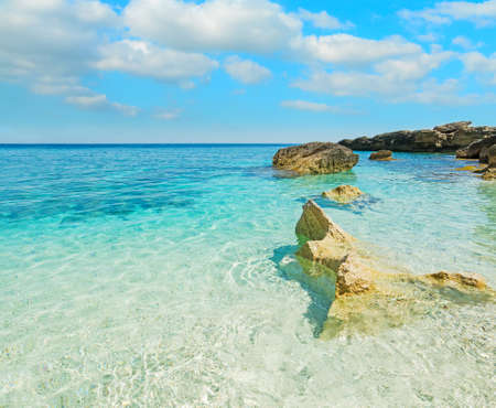 Cala Biriola on a clear day, Sardiniaの写真素材