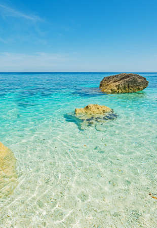 Cala Biriola on a clear day, Sardiniaの写真素材