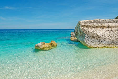 Cala Mariolu on a clear day, Sardiniaの写真素材