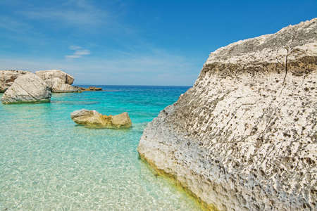 Cala Mariolu on a clear day, Sardiniaの写真素材