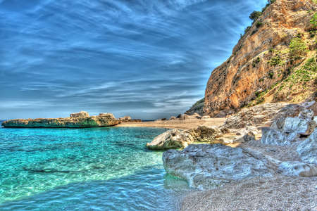 Cala Mariolu on a clear day, Sardiniaの写真素材