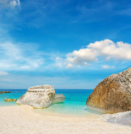 Cala Mariolu on a clear day, Sardiniaの写真素材