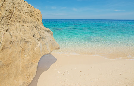 Cala Mariolu on a clear day, Sardiniaの写真素材