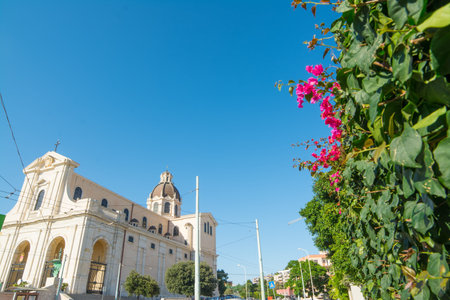 Bonaria church on a clear day, Sardinia