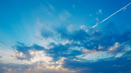 blue sunset with clouds