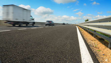 blurred cars in the highwayの写真素材