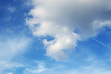 huge cloud in the blue sky