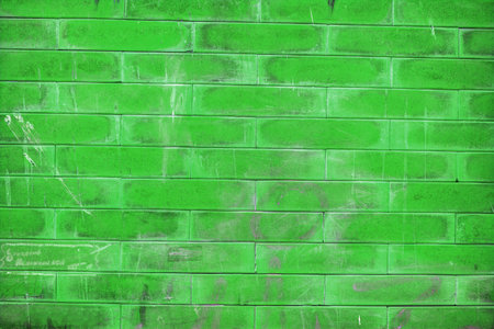 green brick wall in hdr toneの写真素材