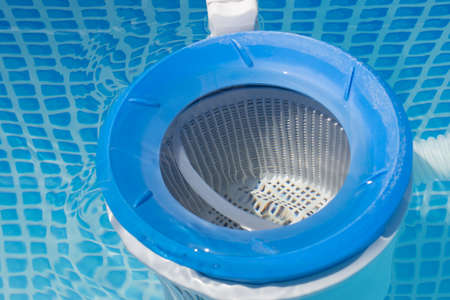 close up of a pool filterの写真素材