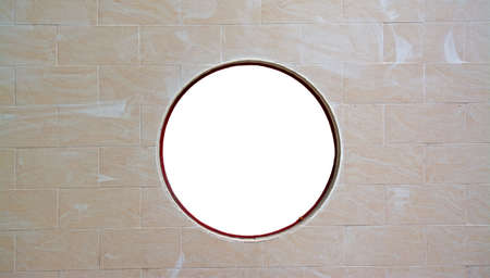 porthole in the wallの写真素材
