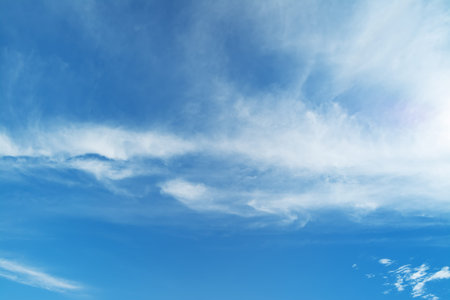 white clouds in the blue sky