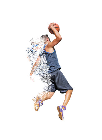basketball player with dynamic effect