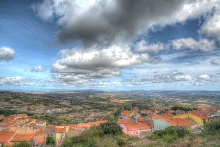 Villanova Monteleone panorama in hdr toneの写真素材