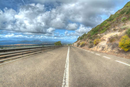 country road in hdr toneの写真素材