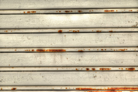 close up of a metal shutter in hdr tone mapping effect.の写真素材