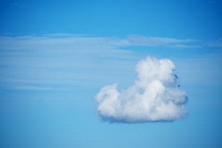 white cloud in the blue sky. 