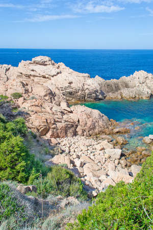 rocky shore in Costa Paradiso, Sardinia.の写真素材