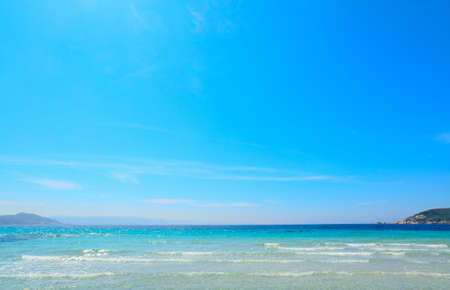 turquoise water in Capo Testa, Sardiniaの写真素材
