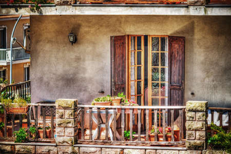 colorful balcony in hdr tone mapping effectの写真素材