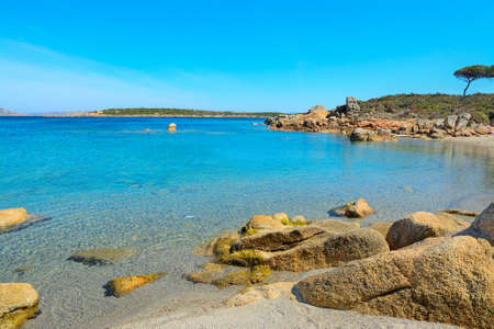 Conca Verde shoreline on a clear day, Sardiniaの写真素材