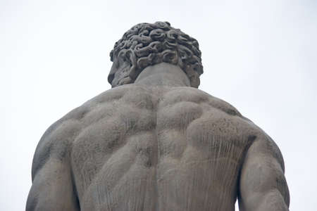detail of Hercules statue seen from behindの写真素材