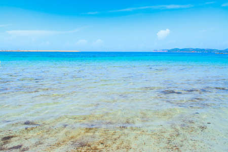 clear sky over Alghero shore, Sardiniaの写真素材