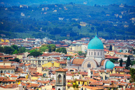 great synagogue on a sunny day in Florence, Italyの写真素材