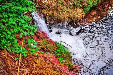 water fall in sardinia, Italyの写真素材