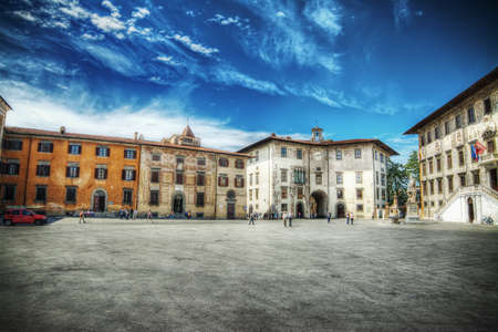 Piazza dei Cavalieri in Pisa, Italyの写真素材
