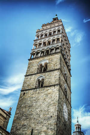 San Zeno steeple in Pistoia, Italyの写真素材