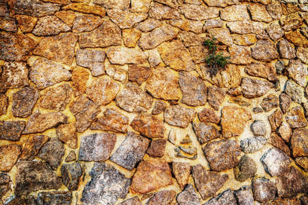 stone wall in hdr tone mapping effectの写真素材
