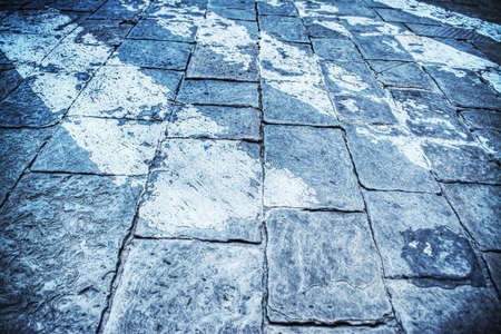 close up of an old zebra crossing in hdr tone mapping effectの写真素材