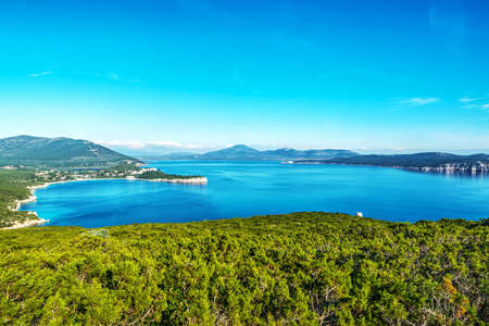 Capo Caccia on a clear day, Sardiniaの写真素材