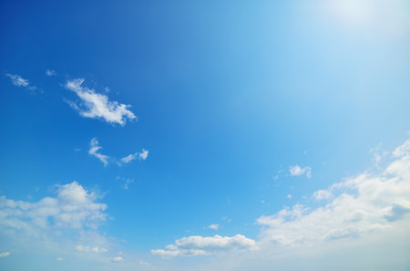 blue sky with white, soft clouds