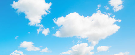 blue sky with white, soft clouds