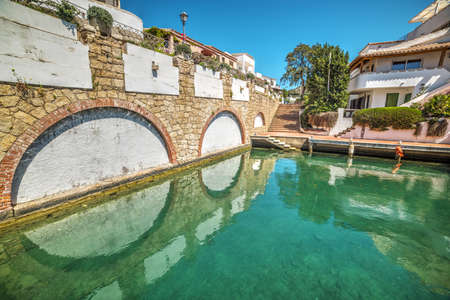 detail of Poltu Quatu on a clear day, Sardiniaのeditorial素材