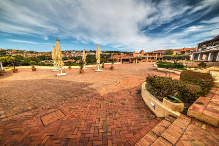 world famous Piazzetta in Porto Cervo, Italyのeditorial素材
