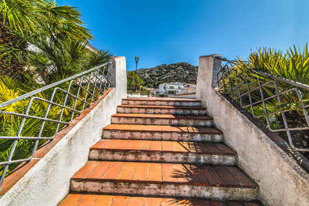 staircase in Poltu Quatu, Sardiniaの写真素材